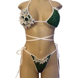 Astroturf &  Floral Bikini Set_ PHOTOSHOOT fashion